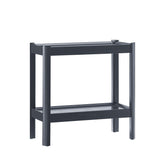 Matte Black Nightstand with Two Shelves, Modern Bedroom Storage