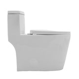 Ceramic One Piece Toilet for Bathroom, 12-inch Rough-In, 1.1/1.6 GPF