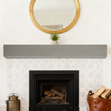72" Fir Wood Floating Shelf Mantel Grey Modern Decor