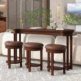 Solid Wood Bar Table Set Cherry