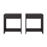 Nightstand Set of 2 - Minimalist - Engineered Wood - Wenge