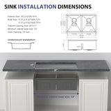 Undermount Sink- 30" x 19" x 10" Double Bowl (50/50) Kitchen Sink 16 Gauge
