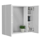 Medicine Cabinet - Double Door with Mirror - White - 20.1"W x 22.8"H