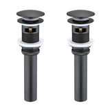 Stainless Steel Pop Up Drain Stopper with Overflow for Vessel Sink