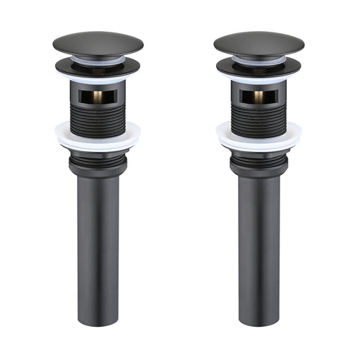 Stainless Steel Pop Up Drain Stopper with Overflow for Vessel Sink