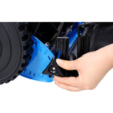 16-Inch 5-Blade Push Reel Lawn Mower with Grass Catcher, BLUE COLOR