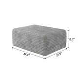 Fabric Ottoman with Ottoman Grey