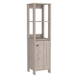 Linen Storage Cabinet - Single Door - Two Open Shelves