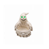Halloween Ghost Storage Bowl Figurine, Spooky Candy Dish with LED Light for Hall