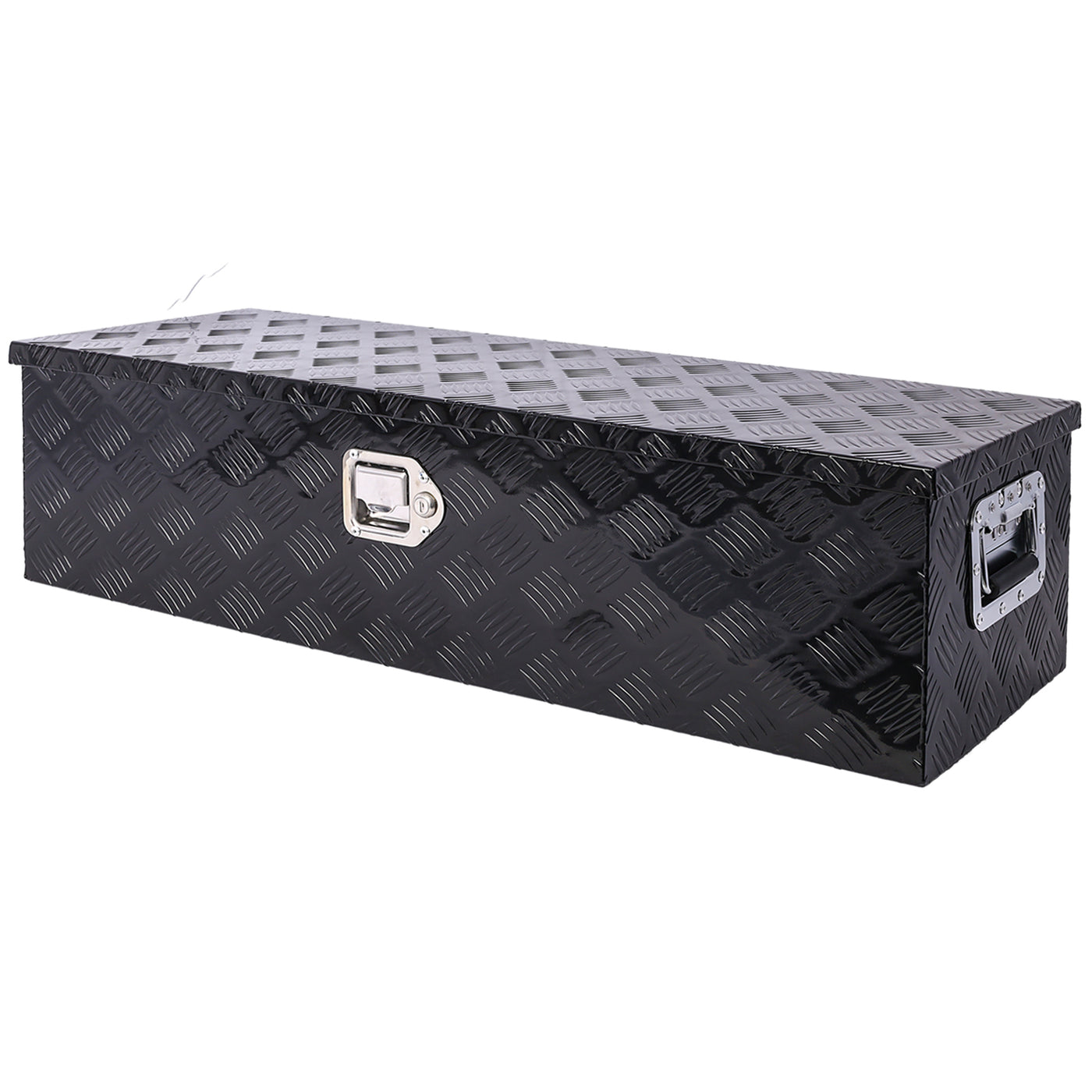39" Aluminum Truck Bed Tool Box with Lock, Black Storage