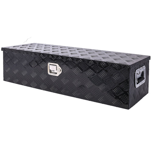 39" Aluminum Truck Bed Tool Box with Lock, Black Storage