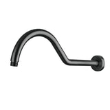 17" Shower Arm with Flange Matte Black