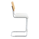 Set of 2 Faux Leather Bar Stool White