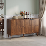 55-inch sideboard/serving cabinet, mid-century modern style wooden entryway cabi