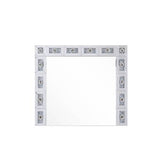 Accent Wall Mirror - Faux Diamond Frame - LED Lights - 24" x 24"
