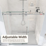 56"-60"W*72" H Frameless Single Sliding Shower Door