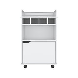 White Bar Cart Kinsley Living Room