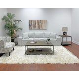 3-Piece Coffee Table and End Tables Set, Wood & Metal, Aged Graphite