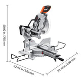 Sliding Compound Miter Saw 12-In Blade 15 Amp Motor Corded Double Bevel 60-Tooth