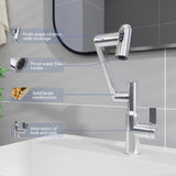 Chrome Bathroom Sink Faucet 360° Rotary Spray Temperature Display