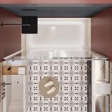 60.in W x 62.in H Single Sliding Shower Door for Bathtub