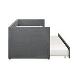 Daybed with Trundle Wood Sleeper Dark Gray