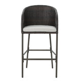 Outdoor Patio Furniture Set of 2 Wicker Brown Multi