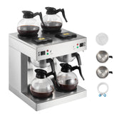 24 Cup Commercial Dual Brewer Drip Coffee Maker Stainless Steel