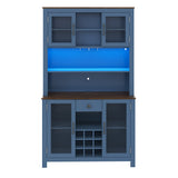 70.9" Kitchen Pantry Storage Cabinet Rustic Buffet Cabinet