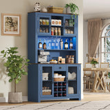 70.9" Kitchen Pantry Storage Cabinet Rustic Buffet Cabinet