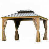 12'x14' Hardtop Gazebo Aluminum Frame Outdoor Pavilion