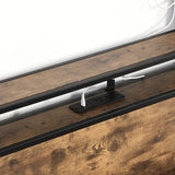 Full Engineered Wood Platform Bed Black/Brown