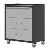 Heavy-Duty Metal Storage Cabinet with Wheels 3-Drawer