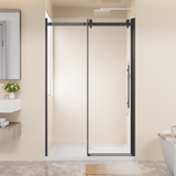 48.in W x 72.in H Frameless Shower Door Single Sliding