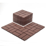 Plastic interlocking decking tiles, 44 packs of terrace decking tiles