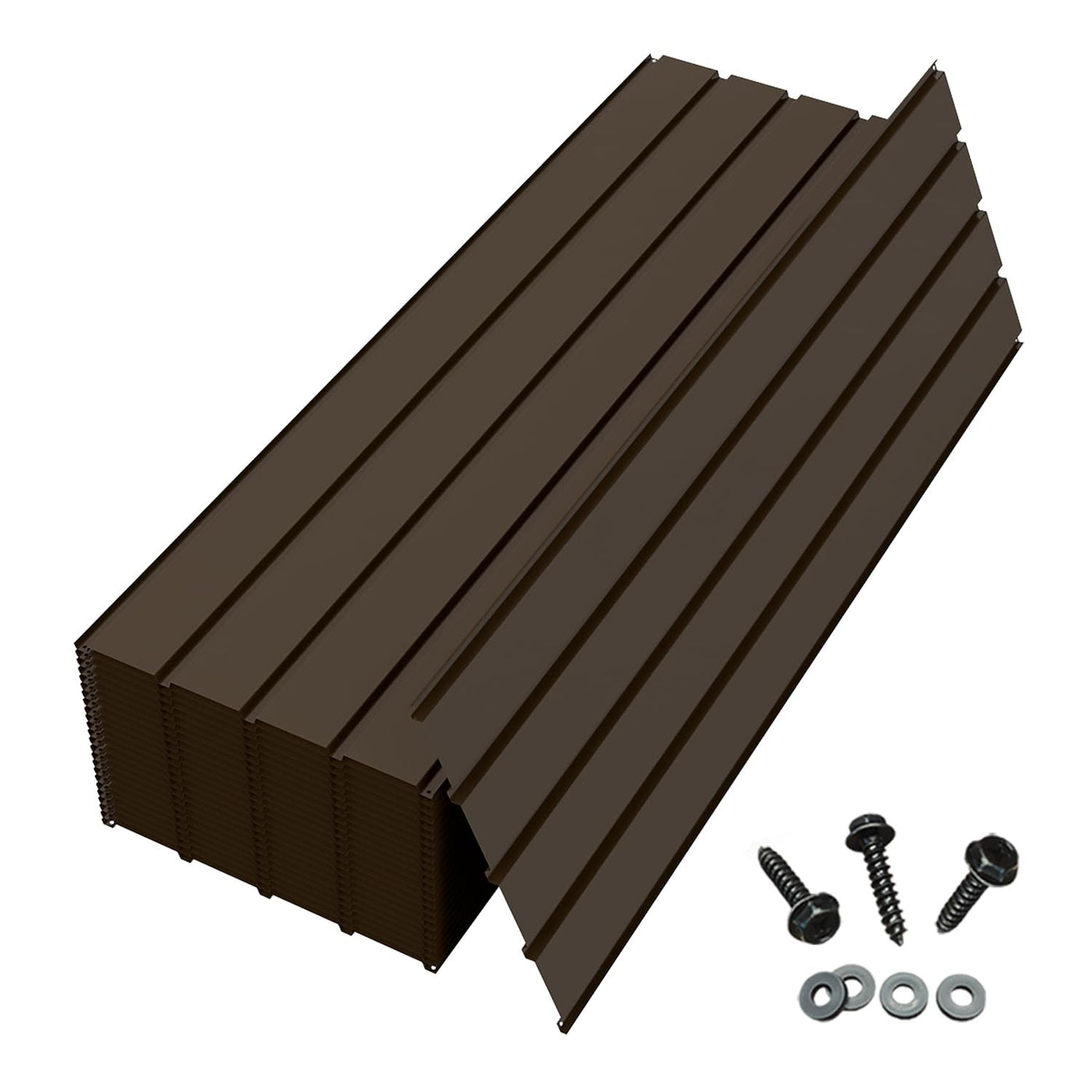 Metal Corrugated Roofing Panels Galvanized Steel 20 Pack