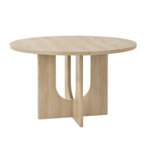 Engineered Wood Dining Table Light Oak 51"
