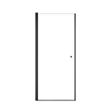 30"W x 72"H Frameless Circular Pivot Shower Door in Matte Black With 1/4" (6mm)