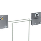 56-60in x 72in Aluminum Frame Double Sliding Shower Door, Brushed Nickel, 6mm