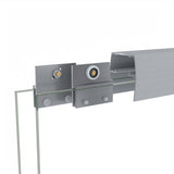 56-60in x 72in Aluminum Frame Double Sliding Shower Door, Brushed Nickel, 6mm