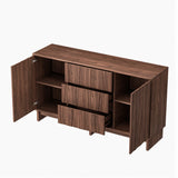 59.1" Buffet Sideboard with 2 Doors and 3 Drawers, Walnut Finish