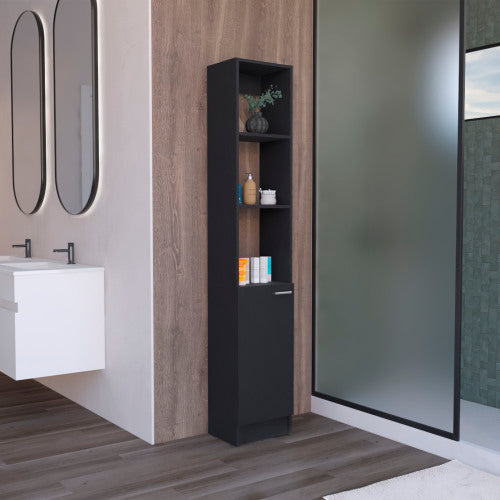 Parks Linen Storage Cabinet - One Door, Adjustable Shelves, 70.8"H