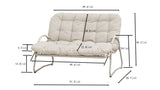 Metal Outdoor Chair Off White