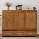 Queen Pine Murphy Bed Walnut