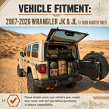 Black Rear Trunk Cargo Rack Basket Tray For 2007-2026 Jeep Wrangler JK JL
