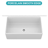 33" White Farmhouse Kitchen Sink Workstation