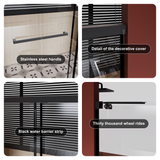 Frameless Shower Door 48x72 Inch, Aluminum Dual Sliding Doors