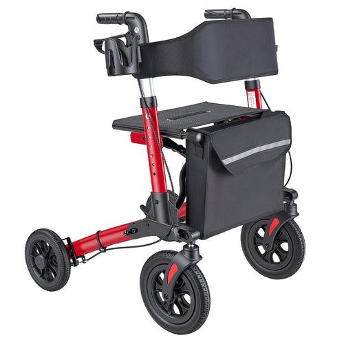 Rollator Walker with Seat, Lightweight Aluminum 300lb