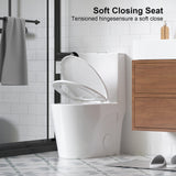 1.1/1.6 GPF Siphonic Flush One-Piece Toilet for bathrooms, Siphonic S-trap 12"