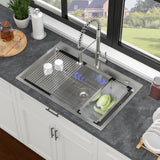33 Drop In Kitchen Sink - 33 x 22 x 9 Stainless Steel Drop In Sink Ledge